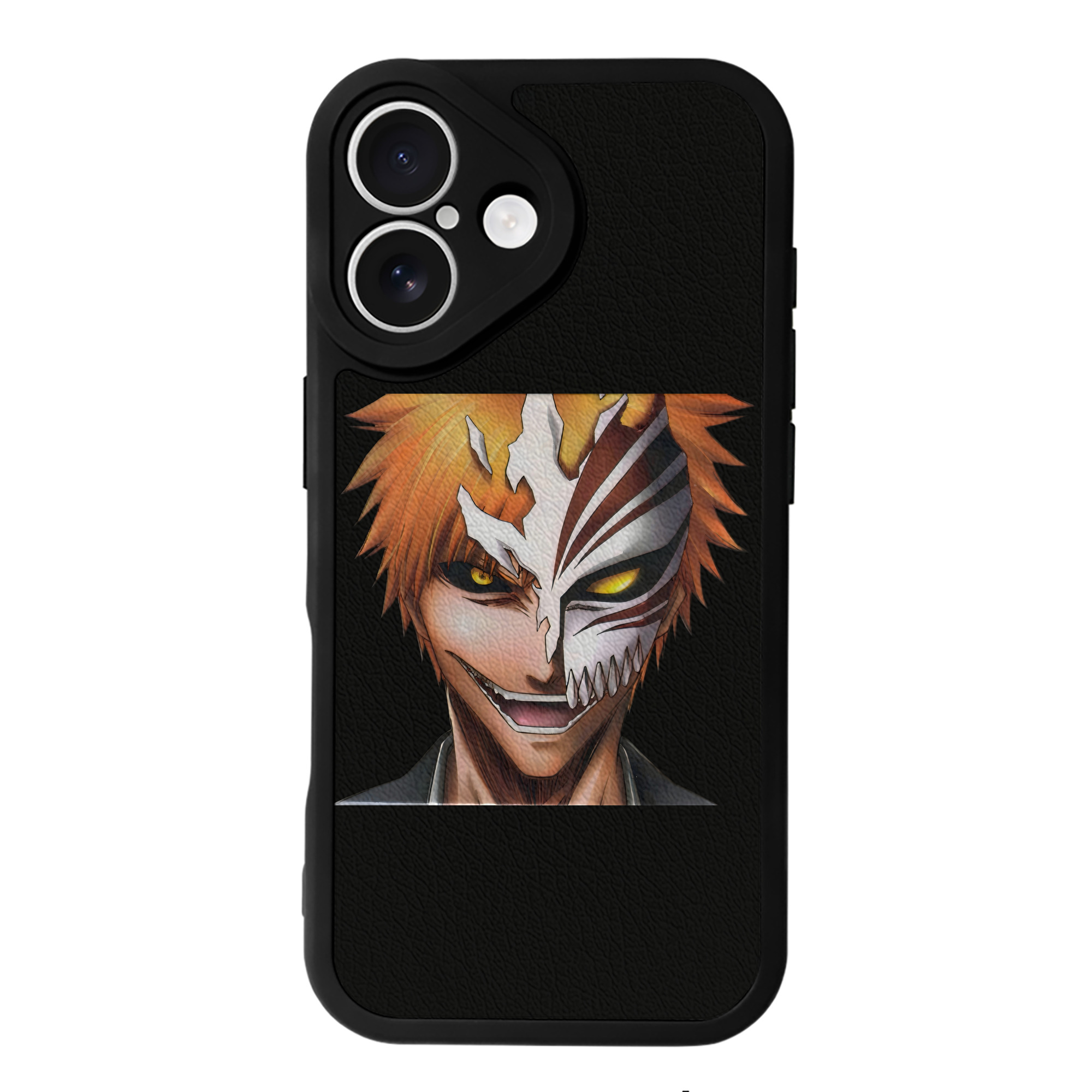 ブリーチ 黒崎一護（くろさき いちご）BLEACH Kurosaki Ichigo 【iPhone 16シリーズ対応】シリコンスマホケース（レザー調） 材質：シリコン